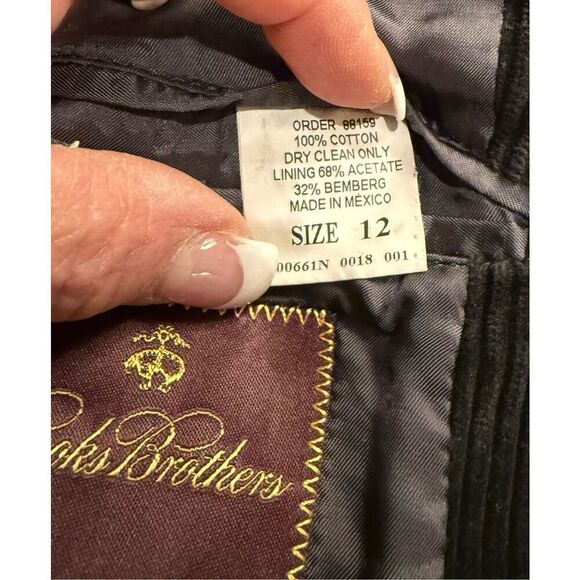 Brooks Brothers Boys Corduroy 3-Button Blazer Sz. 12 Brown Preppy Classic - Picture 7 of 10